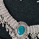 Vintage Art Deco sterling silver fine jewelry set Turquoise stones - Devils the Angel