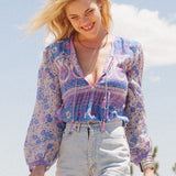 Spell & The Gypsy Boho Blossom Blouse XS in Lilac