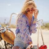 Spell & The Gypsy Boho Blossom Blouse XS in Lilac
