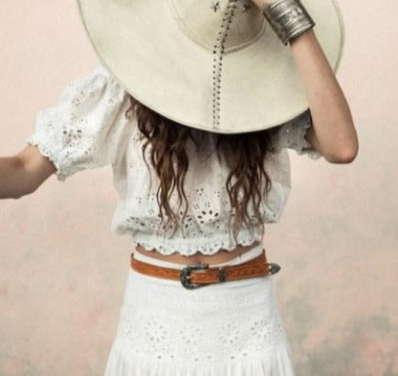SPELL & GYPSY COLLECTIVE | Tan Cactus Rose Belt S/M - Devils the Angel