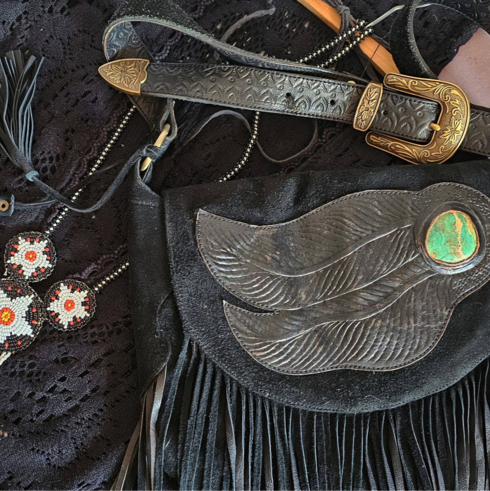 Vintage Bags & Boho Purses – Hand-Painted & Tooled Leather