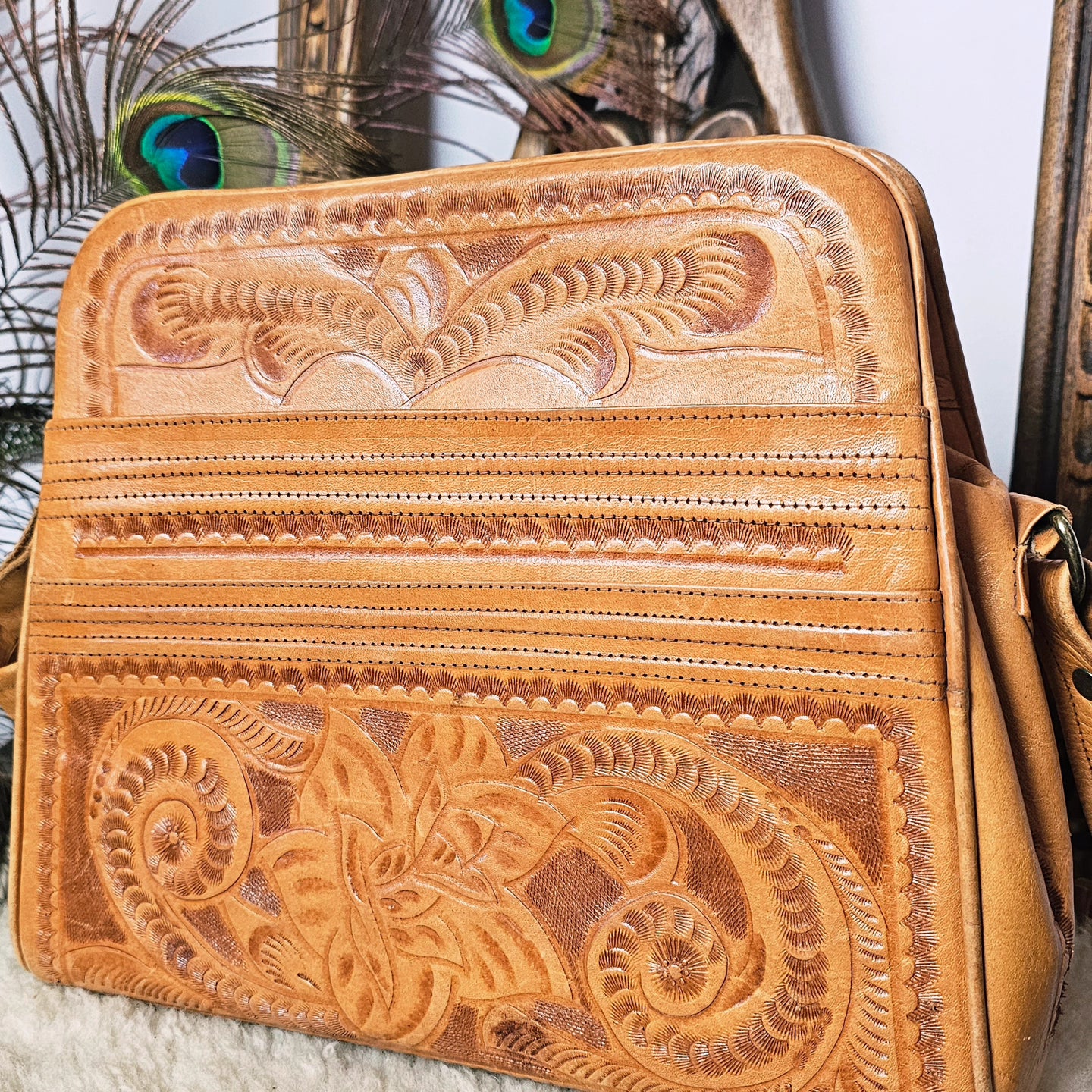 Vintage Bags & Boho Purses – Hand-Painted & Tooled Leather