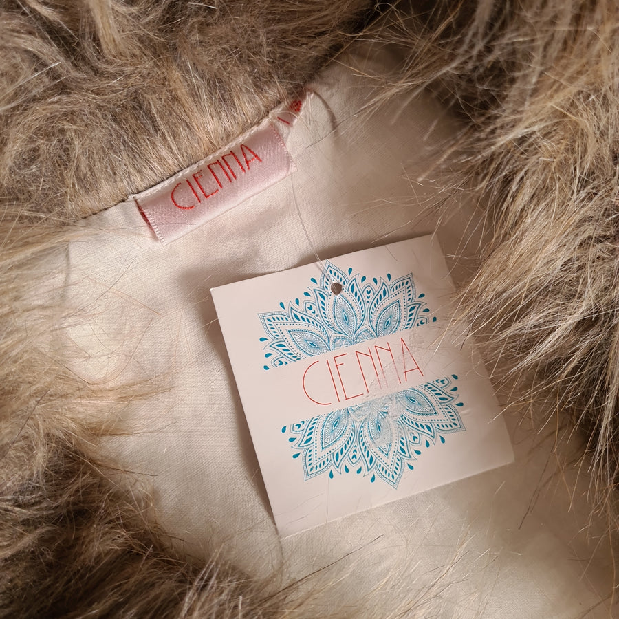 Gorgeous Embroidered faux fur boho coat