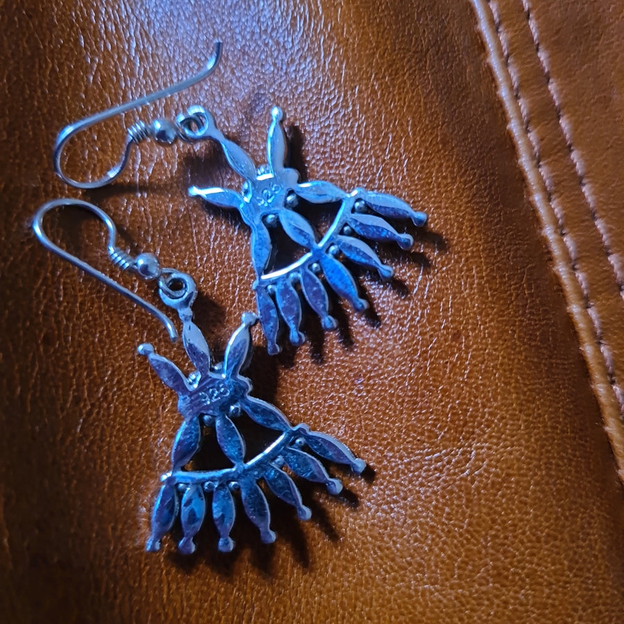 Navajo Sterling Silver And Turquoise Earrings