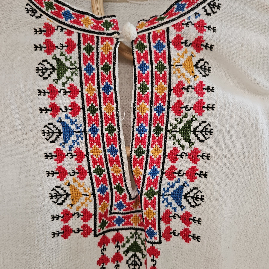 MEXICAN EMBROIDERED COTTON BLOUSE S