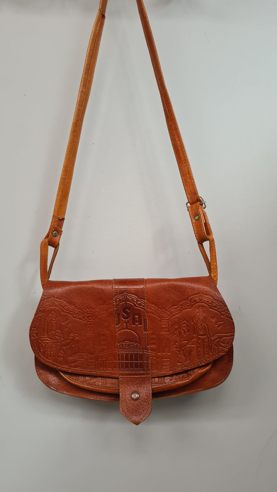 Tan leather bag