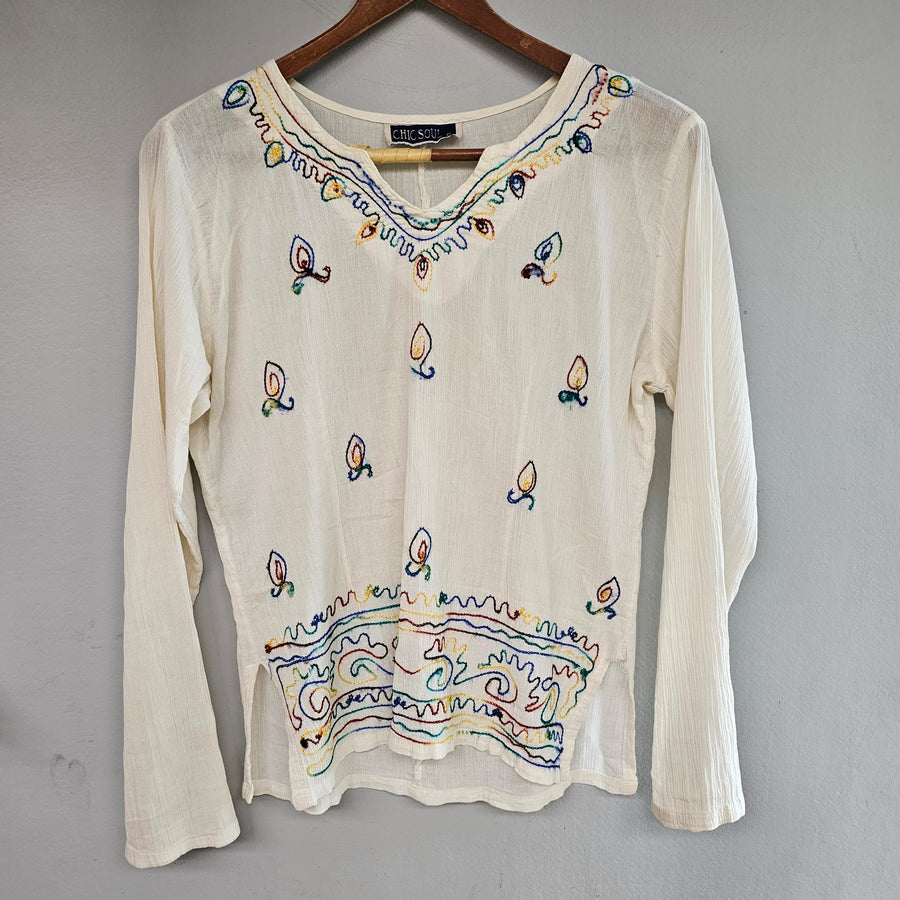 Cotton embroidered Blouse S