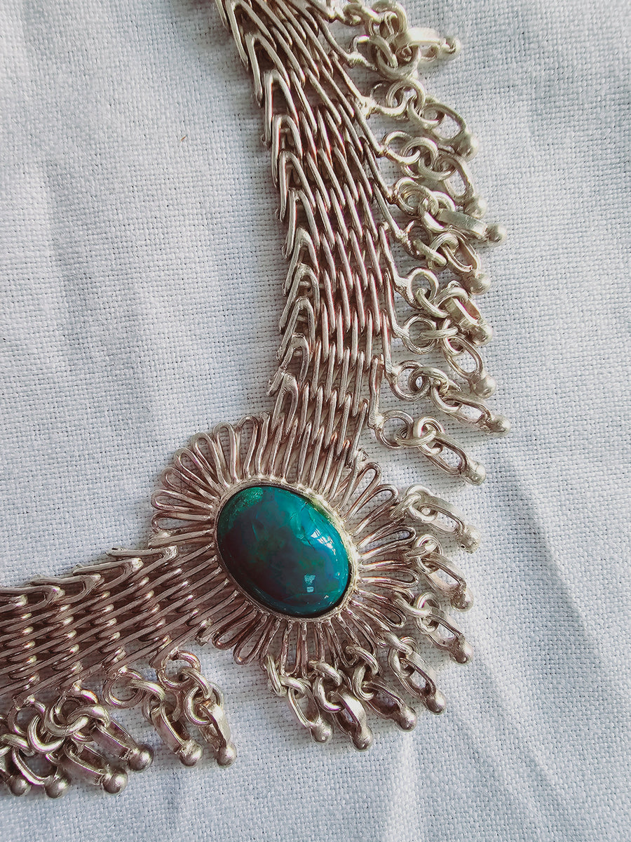 ensemble de bijoux fins en argent sterling Art Déco vintage pierres turquoise