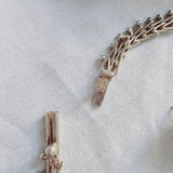 Vintage Art Deco sterling silver fine jewelry set Turquoise stones