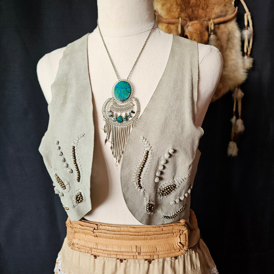 GODDESS OF BABYLON LEATHER VEST XXS/XS