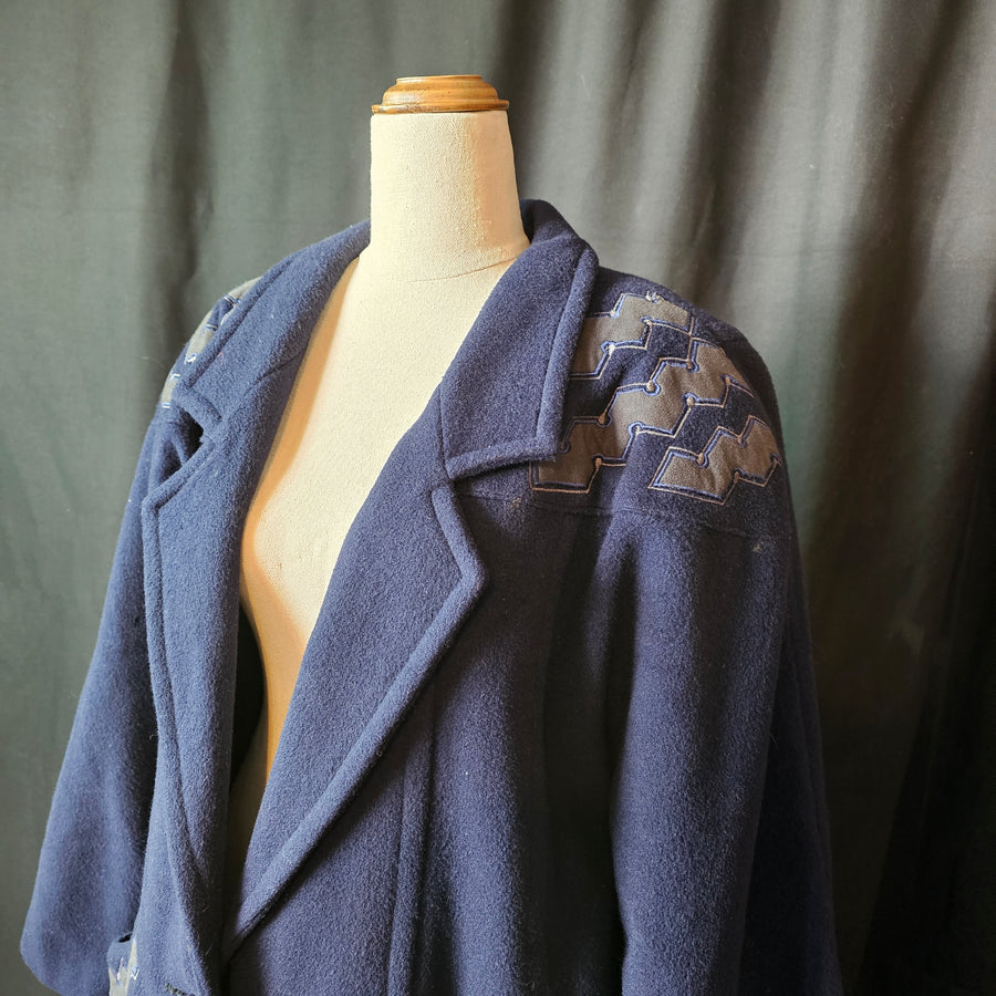 Vintage Mongolian Wool Coat XL