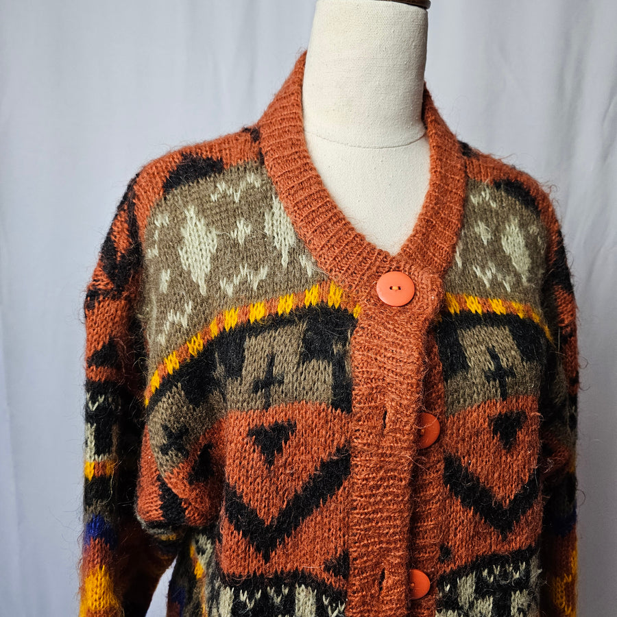 Vintage cardigan By Mohair Blend L