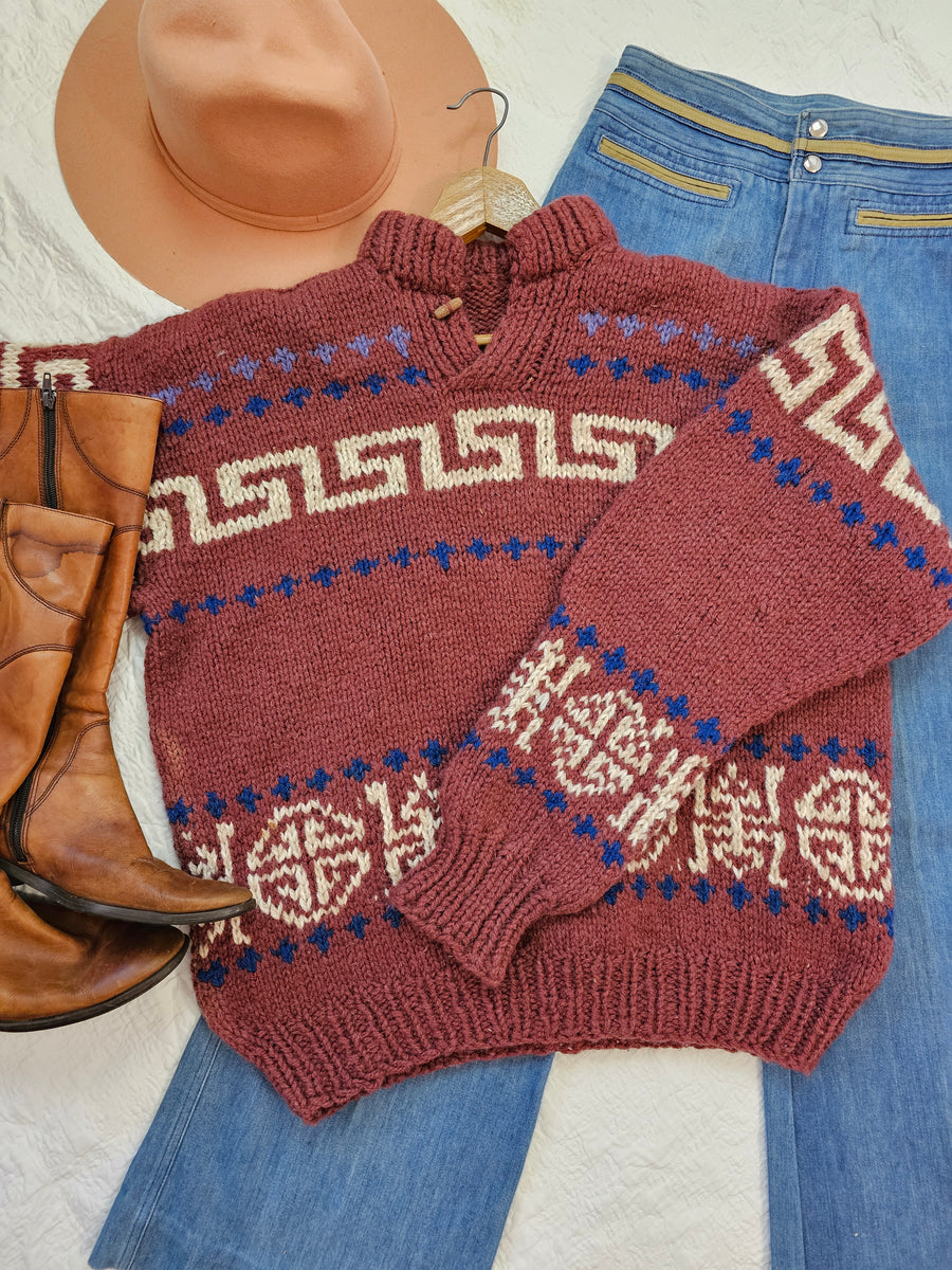 HAND KNIT WOOL JUMPER