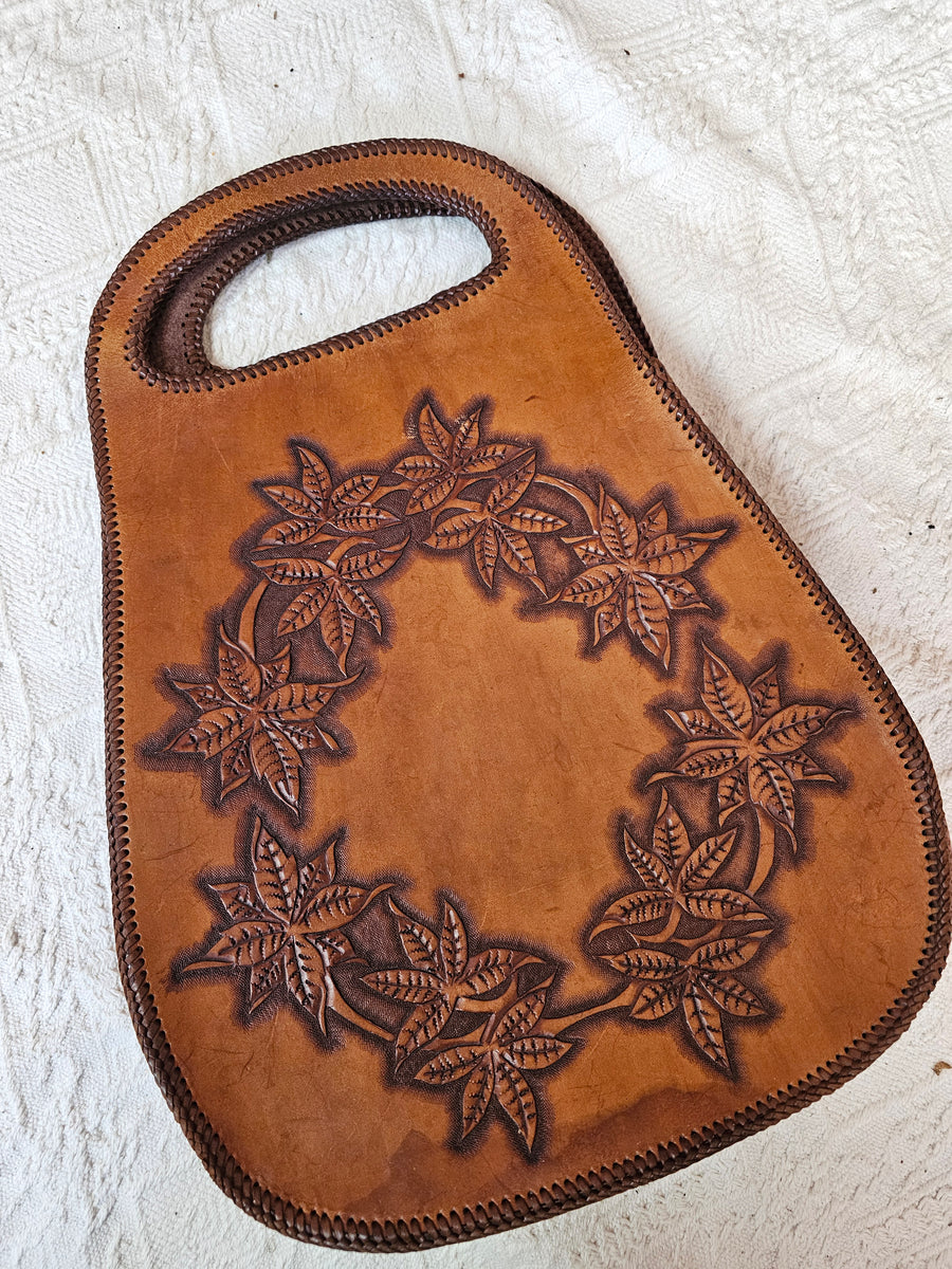 embossed leather bag