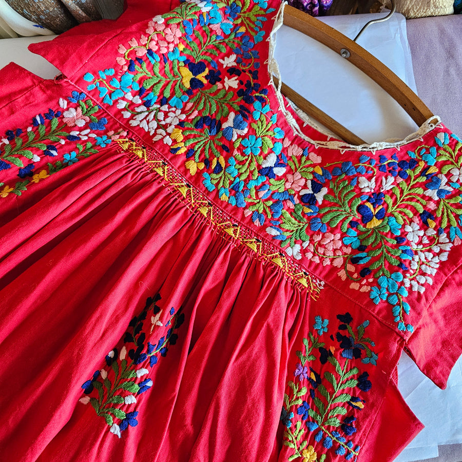 Mexican Embroidered Dress 10-12