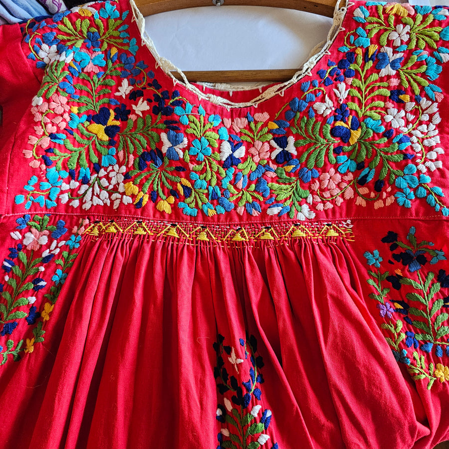 Mexican Embroidered Dress 10-12