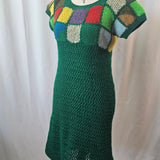 Vintage 70s crochet dress S