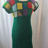Vintage 70s crochet dress S