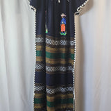 Embroidered Crochet yoke Equador dress Sz M 10/12