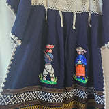 Embroidered Crochet yoke Equador dress Sz M 10/12