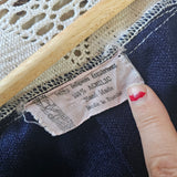 Embroidered Crochet yoke Equador dress Sz M 10/12