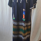 Embroidered Crochet yoke Equador dress Sz M 10/12