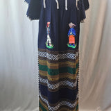 Embroidered Crochet yoke Equador dress Sz M 10/12