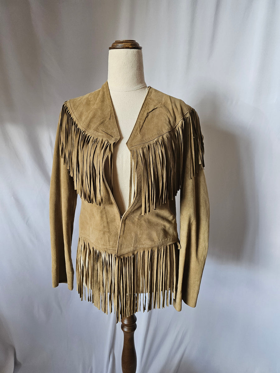 SPELL RARE COWGIRL DREAMS FRINGE SUEDE JACKET S/M