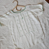 VINTAGE COTTON EMBROIDERED BLOUSE M