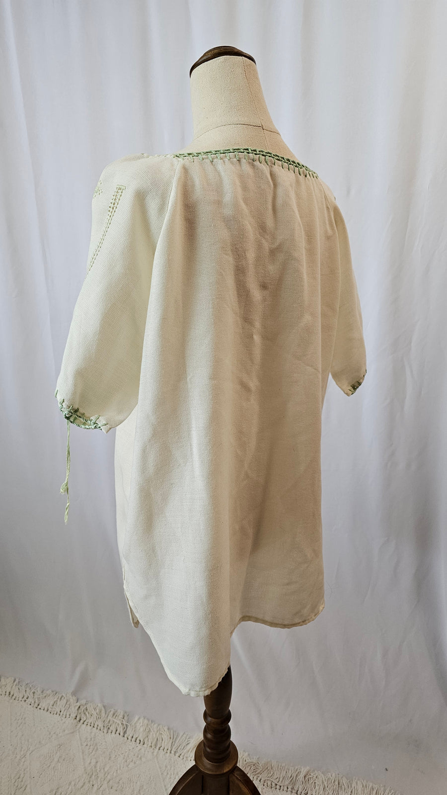 VINTAGE COTTON EMBROIDERED BLOUSE M