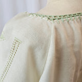 VINTAGE COTTON EMBROIDERED BLOUSE M
