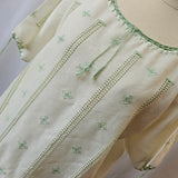 VINTAGE COTTON EMBROIDERED BLOUSE M