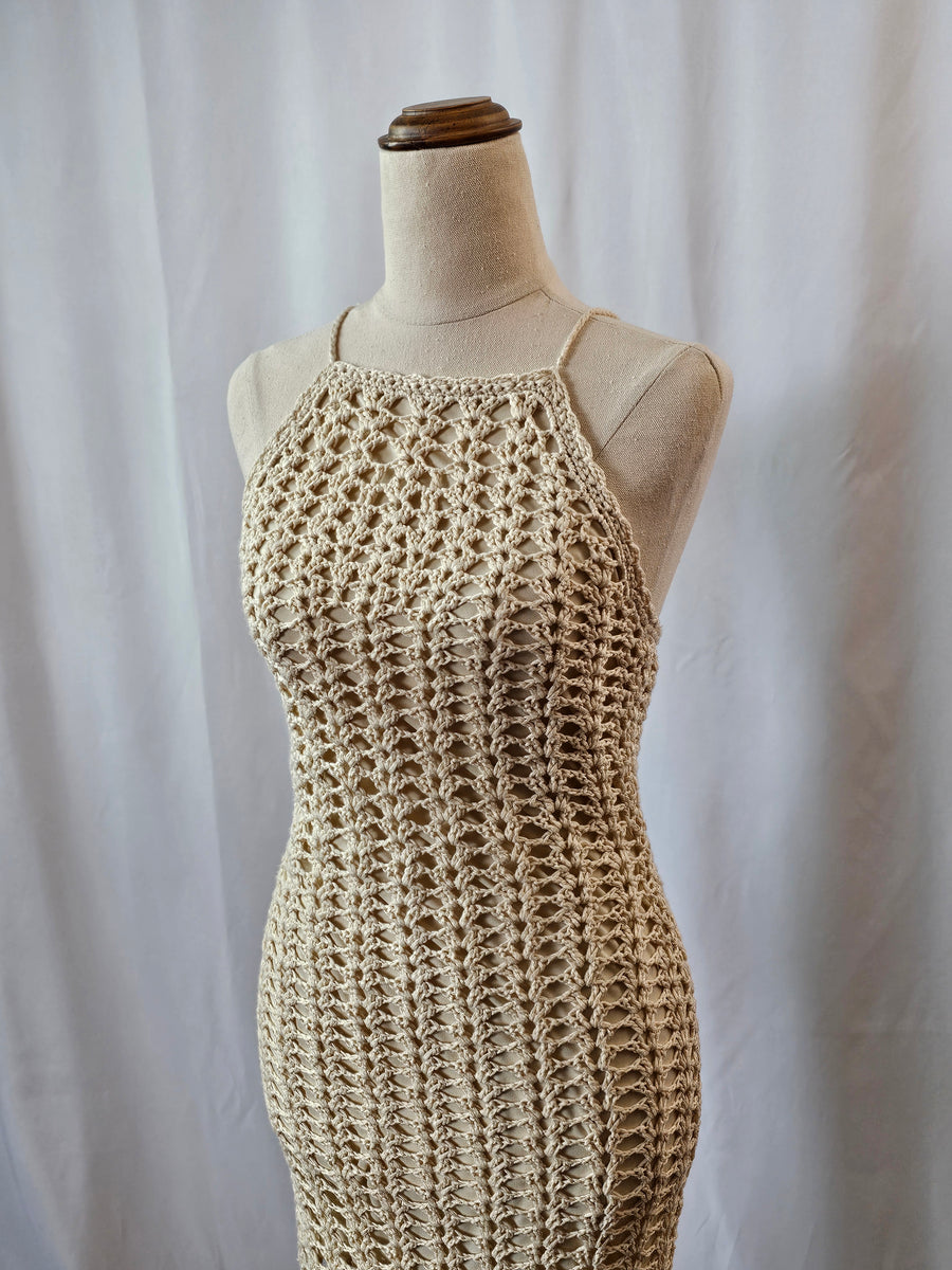 Robe midi au crochet TAILLE S