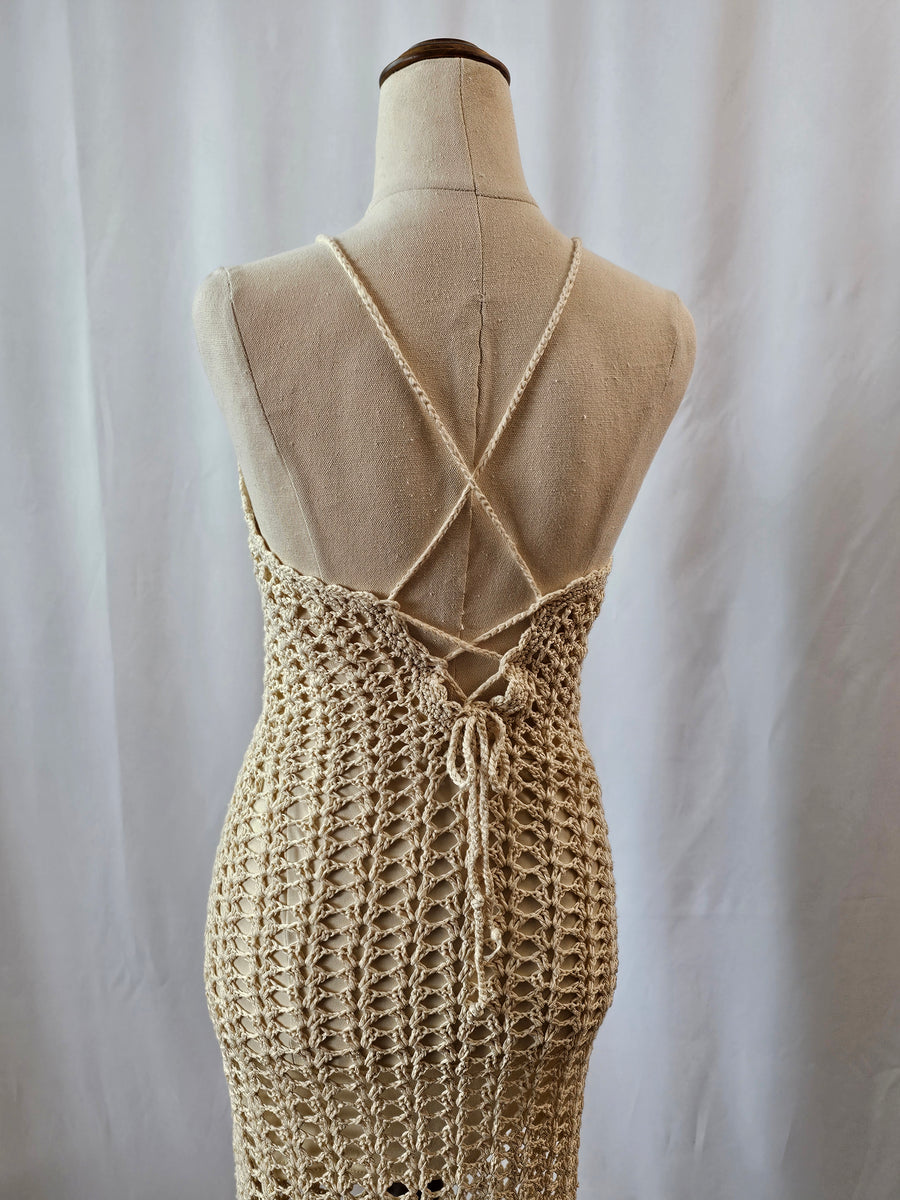 Robe midi au crochet TAILLE S