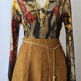 Roberto Cavalli, designer snakeskin long sleeve blouse M