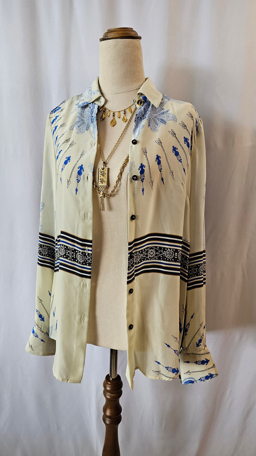 ROBERTO CAVALLI SILK SHIRT BNWT RRP$935 size 38 xs/s