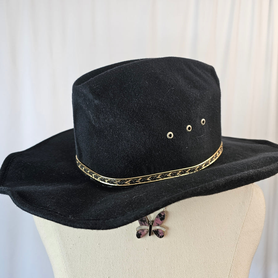 Black Mexican USA hat size 7 1/4, 58