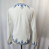 Cotton embroidered blouse XS