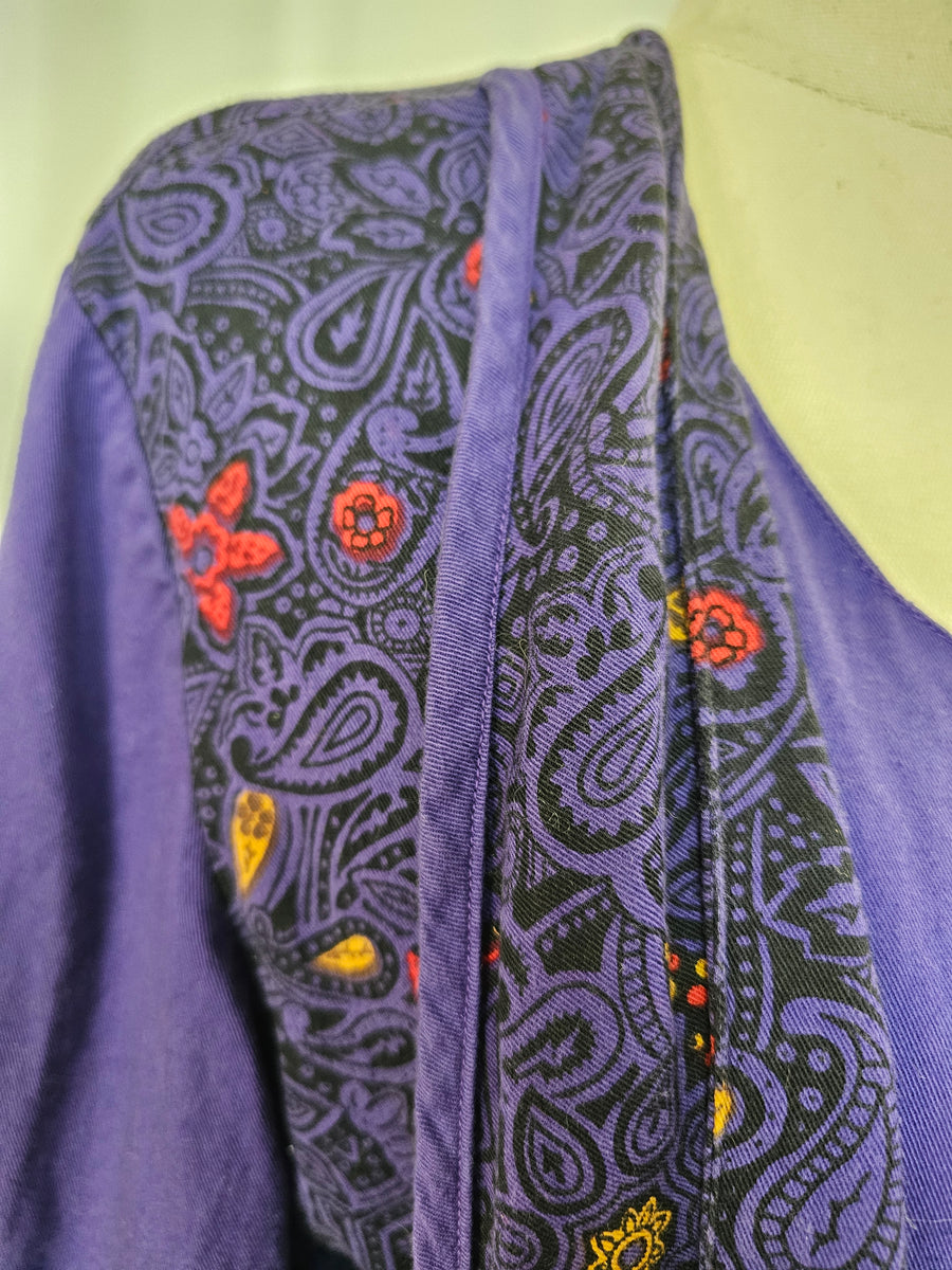 Purple cotton Indian blouse/ jacket free size