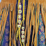 Vintage Tan suede Fringe vest S/M