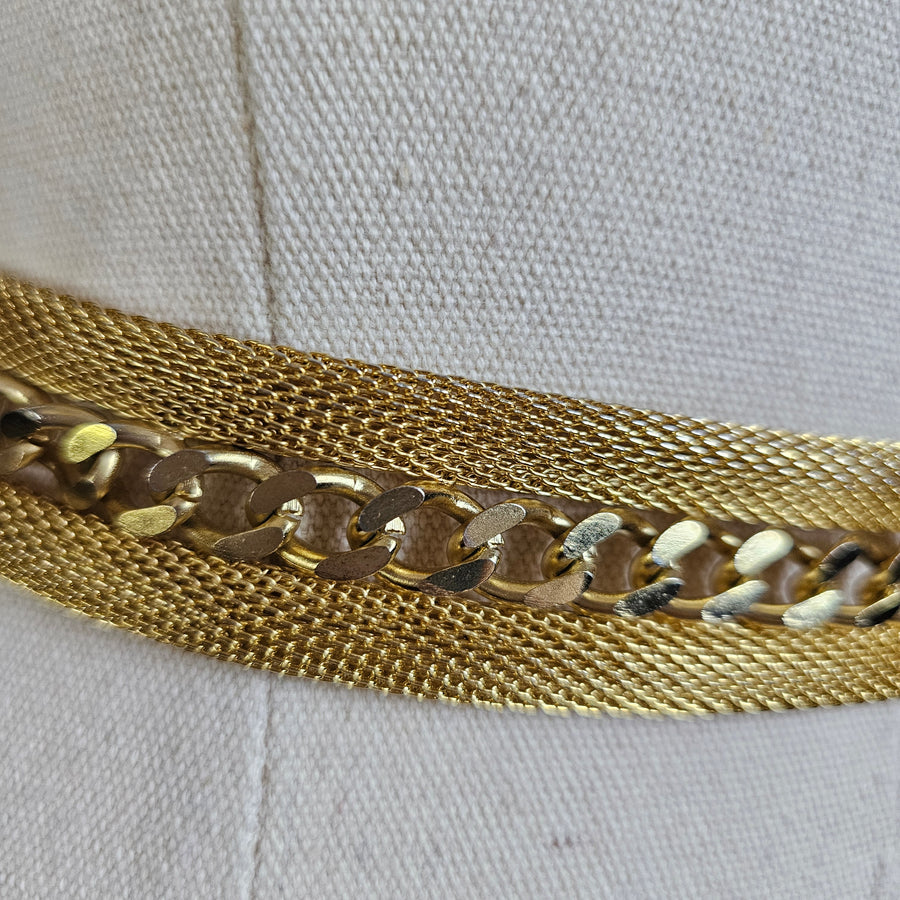 Le Serge RARE VINTAGE Gold Tone Chain Mesh Link Belt, Vintage Buy, 90cm