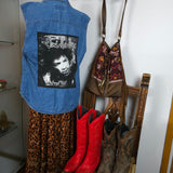 Vintage 80er/90er Jimi Hendrix Jeansweste – Größe 10 (M)