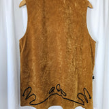 Vintage 1970s Velvet Vest with Beaded Trim – Boho Festival Style