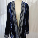 Blue Velvet Embroidered Rock Jacket – Boho Western Rockstar Style 8/10