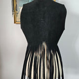 Vintage Suede Fringe Vest (Size 32)