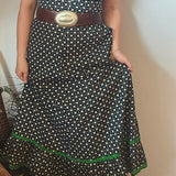Vintage 1970s Maxi Dress & Jacket Set | Size Small 8/10