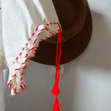 Vintage Mexican Embroidered Cotton Blouse – Size M/L