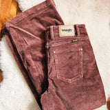 Wrangler Hi Bells cord jeans in Choc Brown size 10