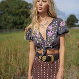 Chasing Unicorns Feels Like Love Crochet Skirt In Purple Potion