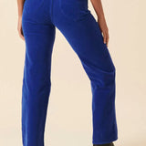Rollas Cord electric blue straight leg high rise BNWT size 28